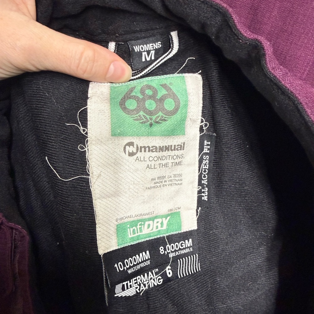 686 Men's Plum Cargo Pants - Picture 3 of 3
